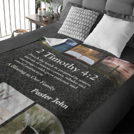 Custom Unique Weihnachtsgeschenke für Pastors Grau Sherpadecke