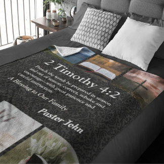 Custom Unique Weihnachtsgeschenke für Pastors Grau Sherpadecke