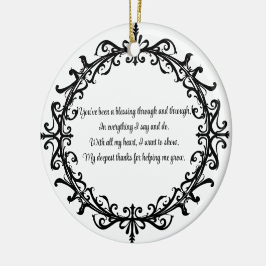 Custom Unisex Blühte Mentor Vielen Dank Keramik Ornament (Links)