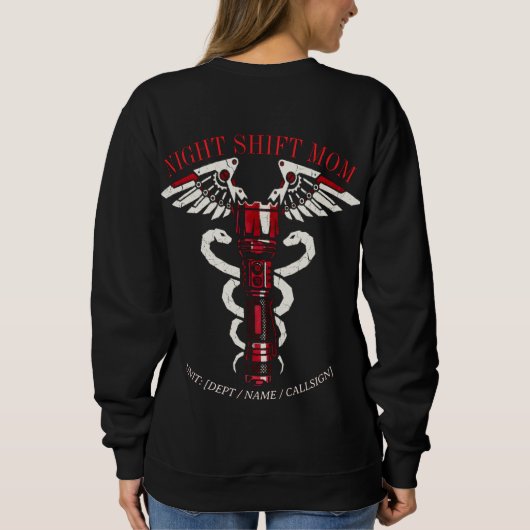 Custom Unit Medic Mom Gear Bag Tactical Patch Sweatshirt (Rückseite)