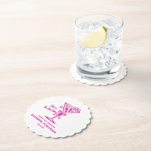 Custom Untersetzer 21. Geburtstag Espresso Martini (Vor Ort)
