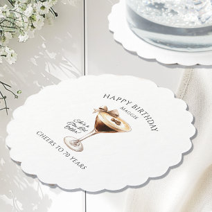 Custom Untersetzer 70. Geburtstag Espresso Martini