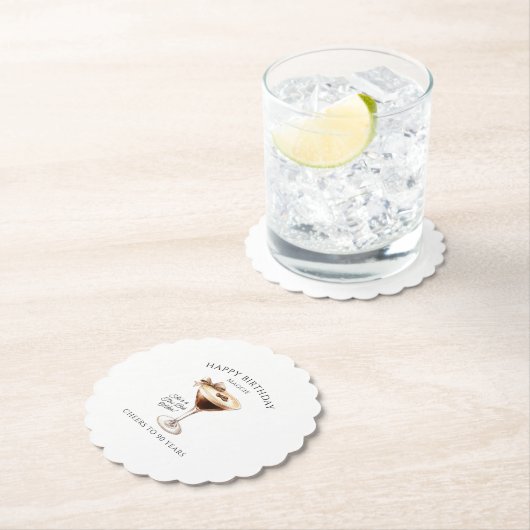 Custom Untersetzer 90. Geburtstag Espresso Martini (Vor Ort)