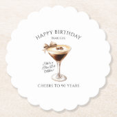Custom Untersetzer 90. Geburtstag Espresso Martini (Vorderseite)