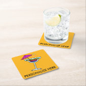 CUSTOM-UNTERSETZER - MARGARITA-DESIGN RECHTECKIGER PAPPUNTERSETZER (Vor Ort)