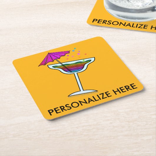 CUSTOM-UNTERSETZER - MARGARITA-DESIGN RECHTECKIGER PAPPUNTERSETZER (angewinkelt)