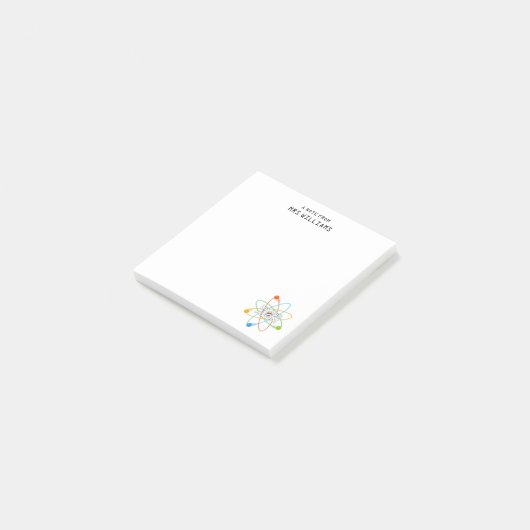 Custom Up and ATOM Funny Science Zitat Post-it Klebezettel (angewinkelt)