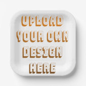 Custom Upload Design Product Pappteller (Vorderseite)