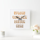 Custom Upload Design Product Quadratische Wanduhr (Zuhause)