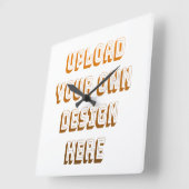 Custom Upload Design Product Quadratische Wanduhr (Winkel)