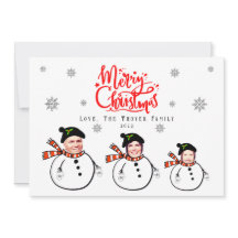Custom Upload Foto Snowmen vor Weihnachten