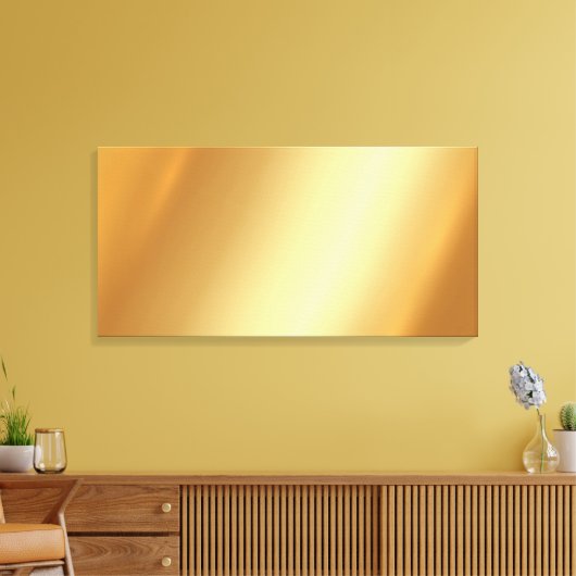 Custom Upload Your Own Photo on Gold Background Leinwanddruck (Insitu (Wohnzimmer))