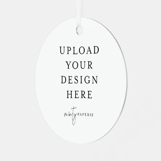Custom Upload your Photo Ornament Aus Metall (Vorderseite links)