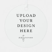 Custom Upload your Photo Ornament Aus Metall (Vorderseite)