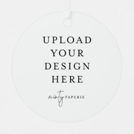 Custom Upload your Photo Ornament Aus Metall