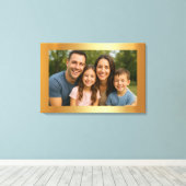 Custom Upload Your Photo to Blank Gold Background Leinwanddruck (Insitu (Holzboden))