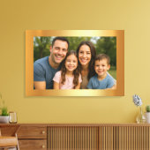 Custom Upload Your Photo to Blank Gold Background Leinwanddruck (Insitu (Wohnzimmer))