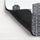 Custom Urban Cityscape Shades of Grey Personalised Mousepad (Ecke)