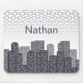 Custom Urban Cityscape Shades of Grey Personalised Mousepad (Vorne)