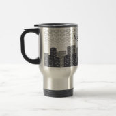 Custom Urban Cityscape Shades of Grey Personalised Reisebecher (Links)