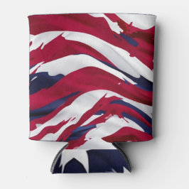 Custom USA American Flag Wasserfarben Abstrakt Dosenkühler