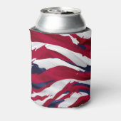Custom USA American Flag Wasserfarben Abstrakt Dosenkühler (Kanne Rückseite)