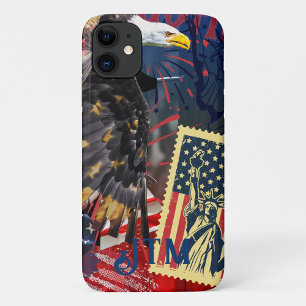 Custom Usa Eagle Briefmarke und Liberty Bell Case-Mate iPhone Hülle