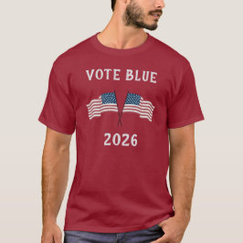 Custom USA Flag Vote Blue  T-Shirt