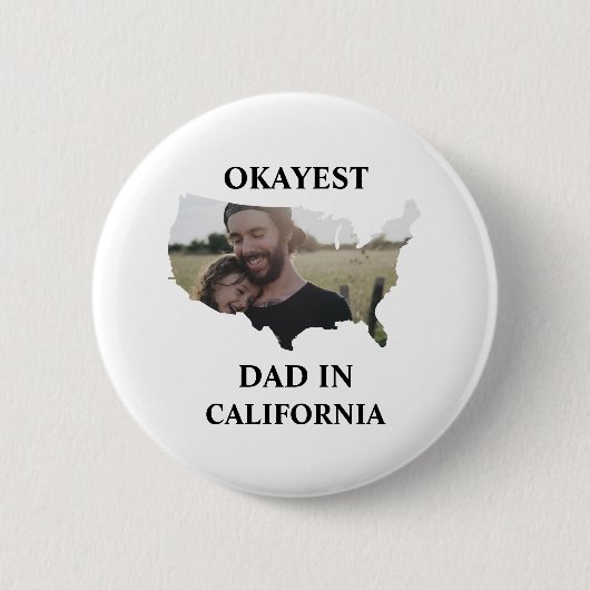 Custom USA Foto Tokest Papa Vathers Tag Button (Vorderseite)
