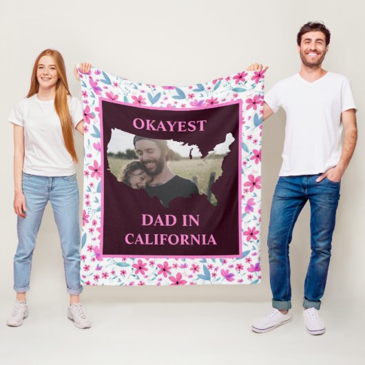 Custom USA Foto Tokest Papa Vathers Tag Fleecedecke (Beispiel)