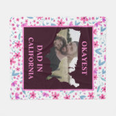 Custom USA Foto Tokest Papa Vathers Tag Fleecedecke (Vorderseite (Horizontal))