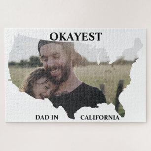 Custom USA Foto Tokest Papa Vathers Tag Puzzle