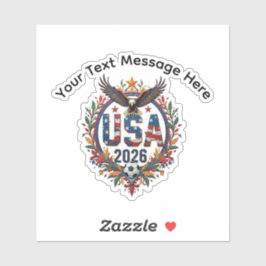 Custom USA National Soccer Bald Eagle Logo Aufkleber