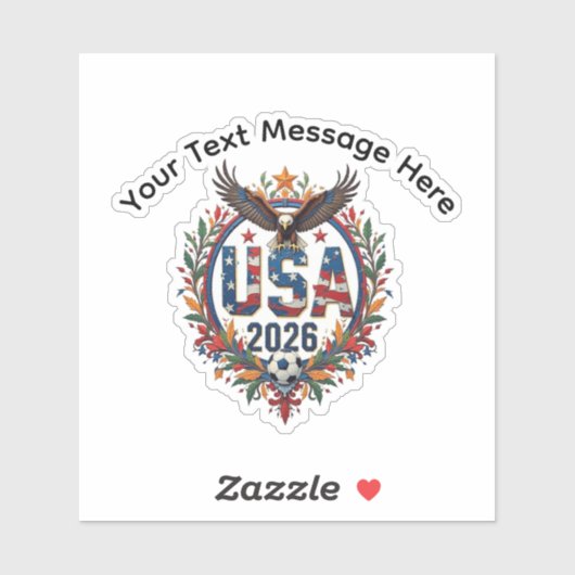 Custom USA National Soccer Bald Eagle Logo Aufkleber (Blatt)