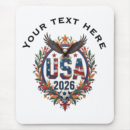 Custom USA National Soccer Team Bald Eagle Logo Mousepad (Vorne)
