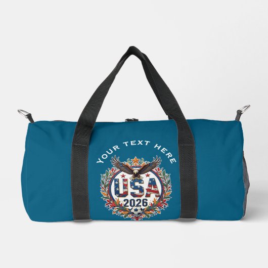 Custom USA National Soccer Team Bald Eagle Logo v1 Duffle Bag (Vorderseite)
