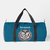 Custom USA National Soccer Team Bald Eagle Logo v1 Duffle Bag (Rückseite)