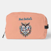 Custom USA National Soccer Team Bald Eagle Logo v2 Waschbeutel (Rückseite)