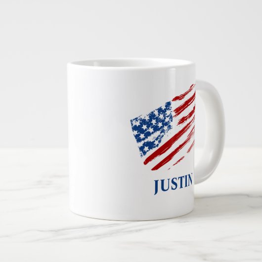 Custom USA Vater Jumbo-Tasse (Vorderseite Rechts)