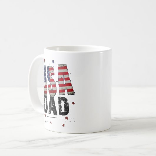 Custom USA Vater Kaffeetasse (Vorderseite Links)