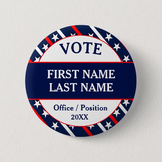 Custom USA Vote Kampagne Button (Vorderseite)