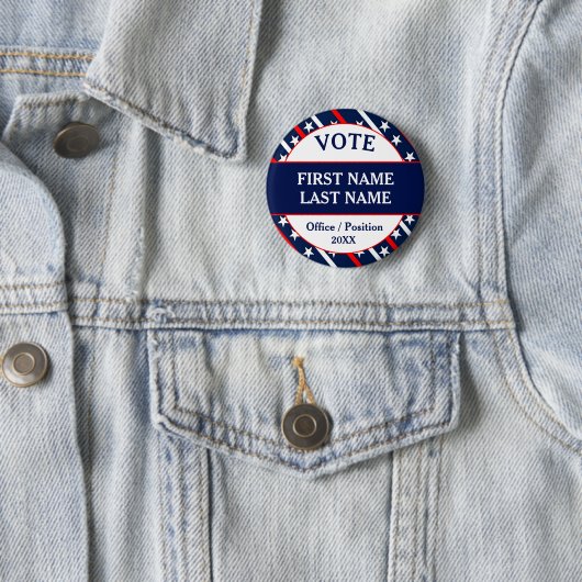 Custom USA Vote Kampagne Button (Beispiel)