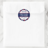 Custom USA Vote Kampagne Runder Aufkleber (Tasche)