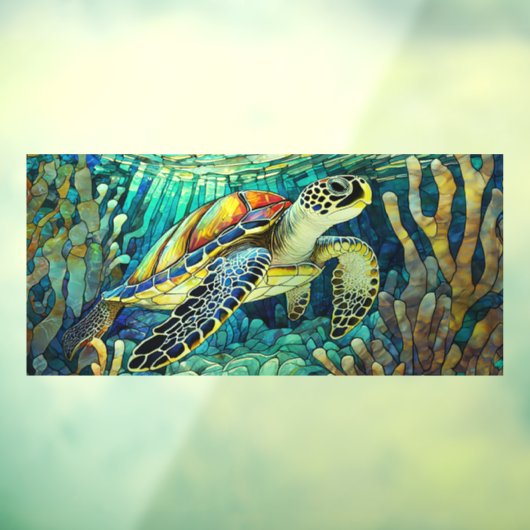 Custom V2 Tropenschildkröte aus Glas Fensteraufkleber (Blatt 3)