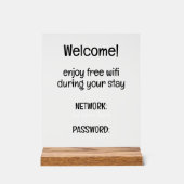 Custom Vacation Rentals Zuhause Wifi Anleitung Acrylschild (Vorderseite)