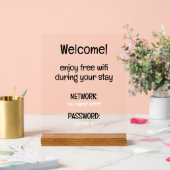 Custom Vacation Rentals Zuhause Wifi Anleitung Acrylschild (Hochzeit)