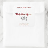 Custom Valentine Candle Labels – Love Birds Design Quadratischer Aufkleber (Tasche)