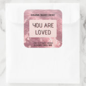 Custom Valentine Candle Sticker 'You Are Loved' (Tasche)
