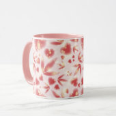 Custom Valentine Day Pink Hearts Shiny Dots Light Tasse (Vorderseite Links)
