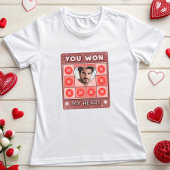 Custom Valentine Foto Liebe Shirt, Tic-Tac-Toe T-Shirt